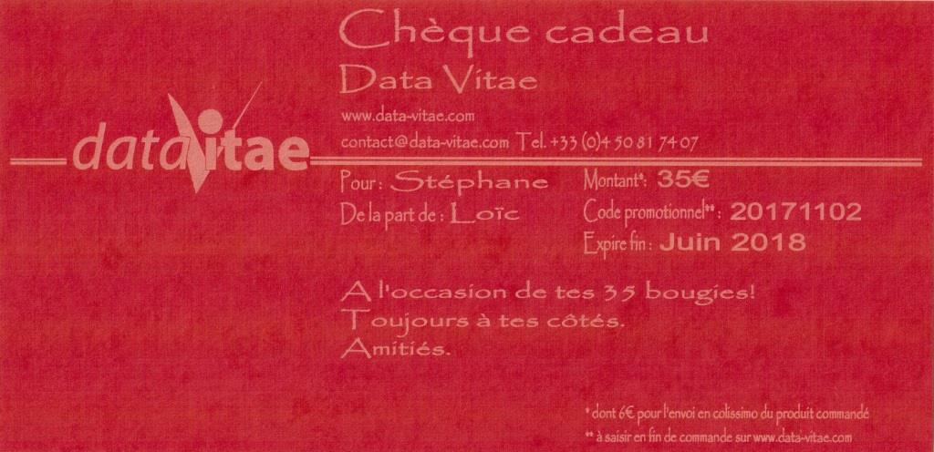 Gravure sur papier : chèque cadeau